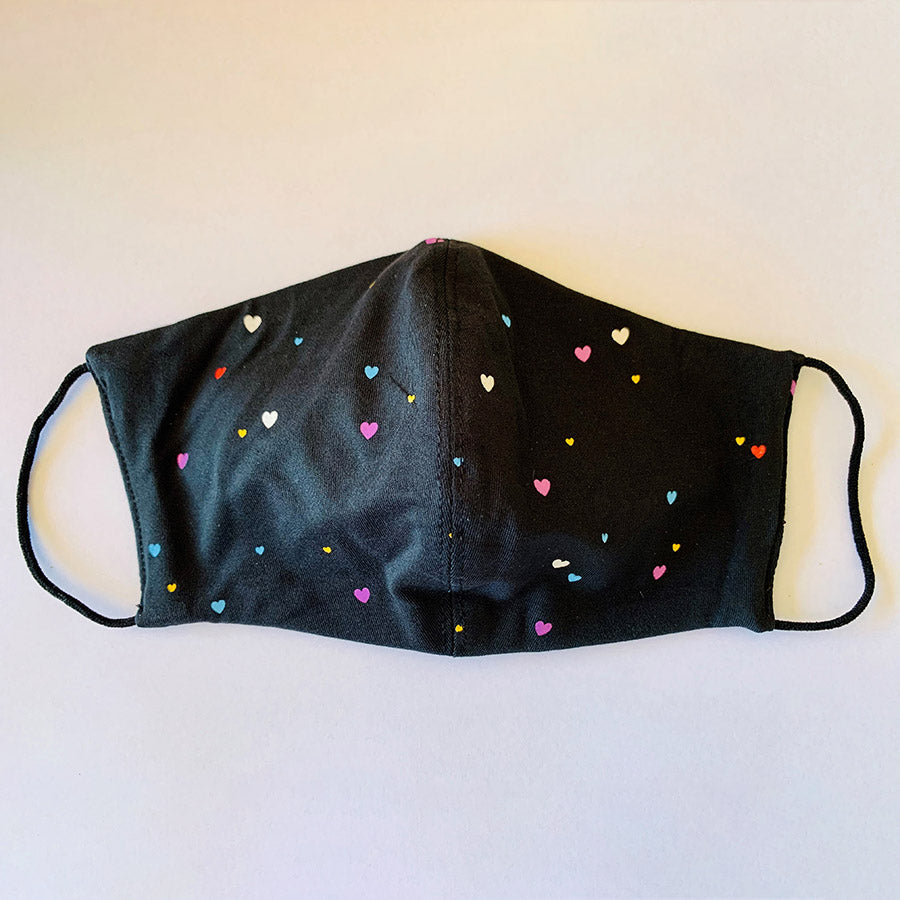 3ply Reusable, Washable Cloth Face Mask, Hearts - SURVIVAL