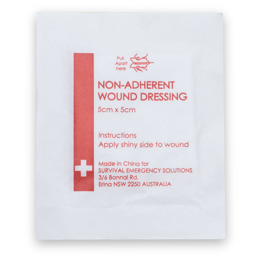 Non-adherent wound dressing, sterile