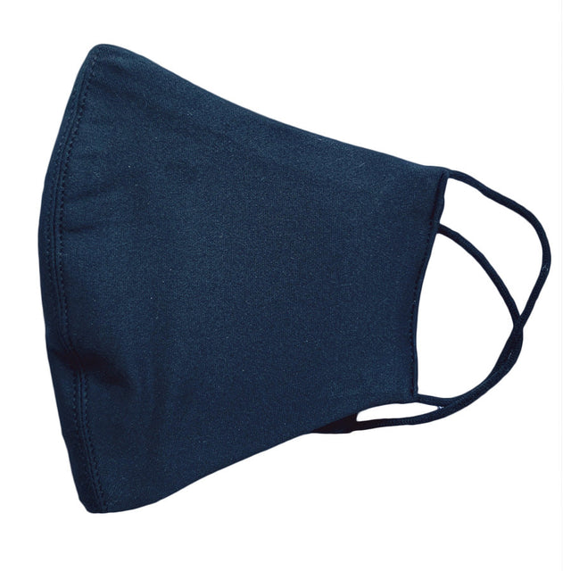 3ply Reusable, Washable Cloth Face Mask, S-M, Black - SURVIVAL