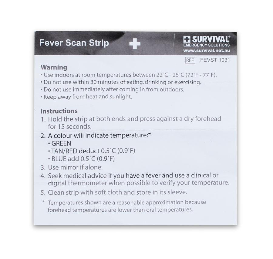 Fever scan strip
