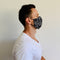 3ply Reusable, Washable Cloth Face Mask, Black & White - SURVIVAL