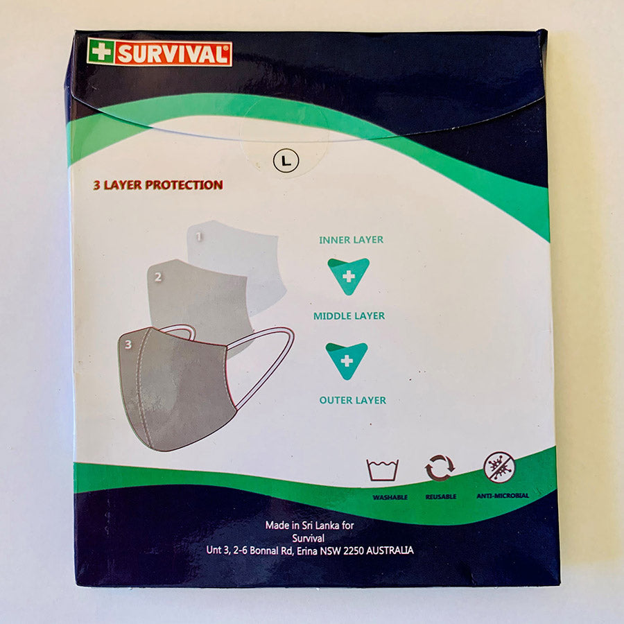 3ply Reusable, Washable Cloth Face Mask, Hearts - SURVIVAL