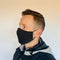 3ply Reusable, Washable Cloth Face Mask, S-M, Black - SURVIVAL